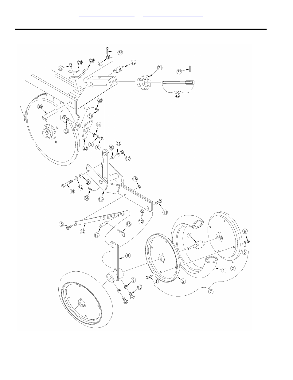 2" x 13" double "v" press wheel (1984 <-> 1990) | Great Plains 3PD30 Parts Manual User Manual | Page 118 / 194