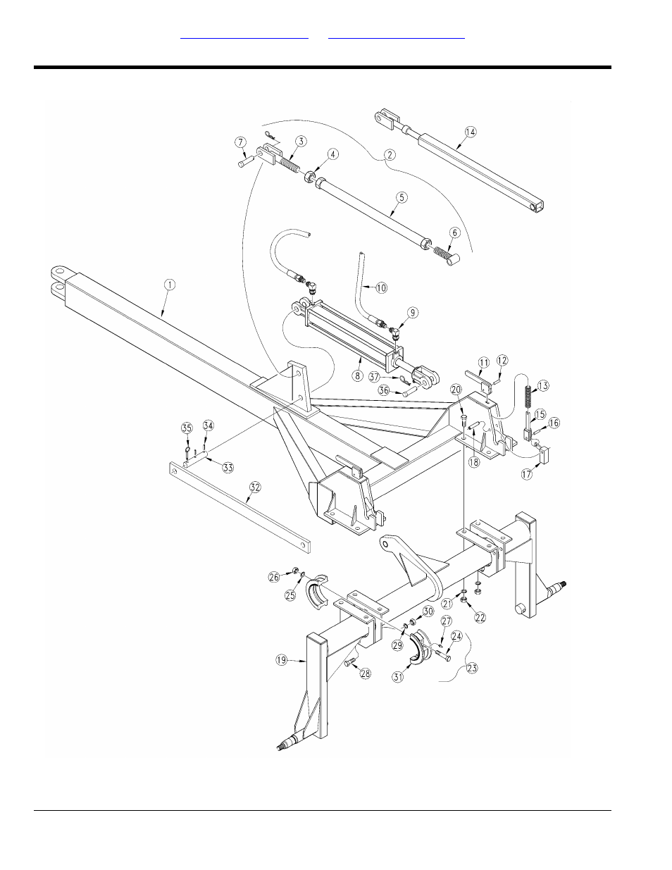 Pull hitch, Pull hitch frame (1984 and earlier) | Great Plains 3PD30 Parts Manual User Manual | Page 174 / 194