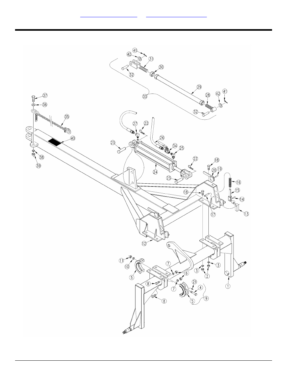 Pull hitch frame (1985 <->1990) | Great Plains 3PD30 Parts Manual User Manual | Page 176 / 194