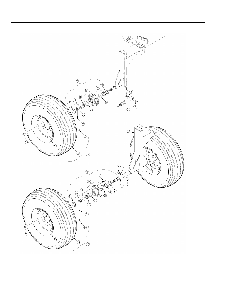 Pull hitch hub and tire | Great Plains 3PD30 Parts Manual User Manual | Page 178 / 194