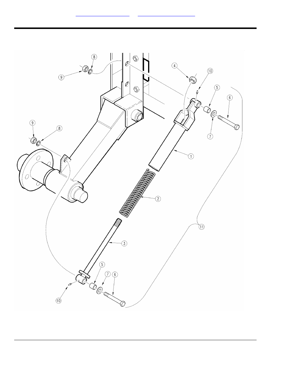 Spring loaded gauge wheel link (option) | Great Plains 3PD30 Parts Manual User Manual | Page 86 / 194