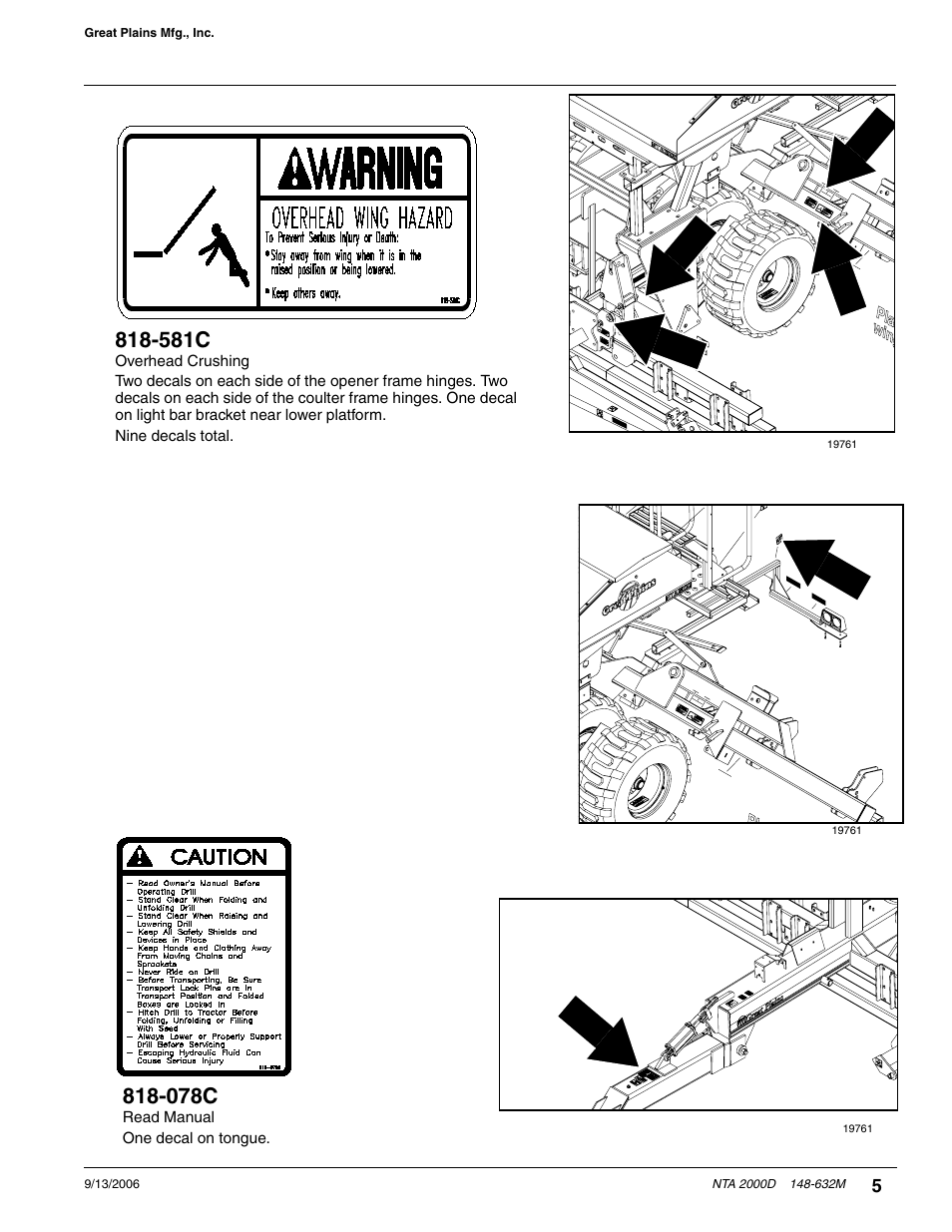 581c, 078c | Great Plains NTA2000D Operator Manual User Manual | Page 7 / 81