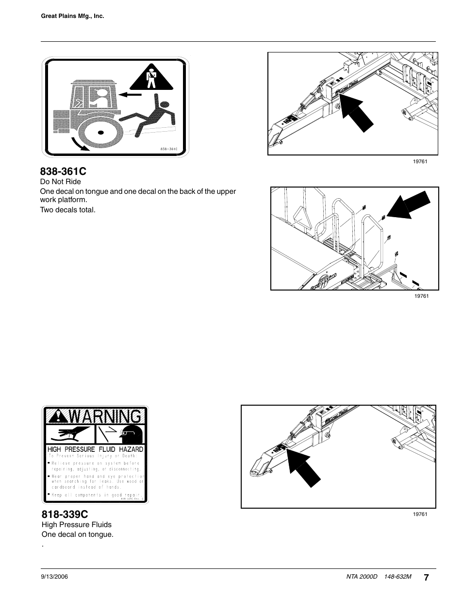 361c, 339c | Great Plains NTA2000D Operator Manual User Manual | Page 9 / 81