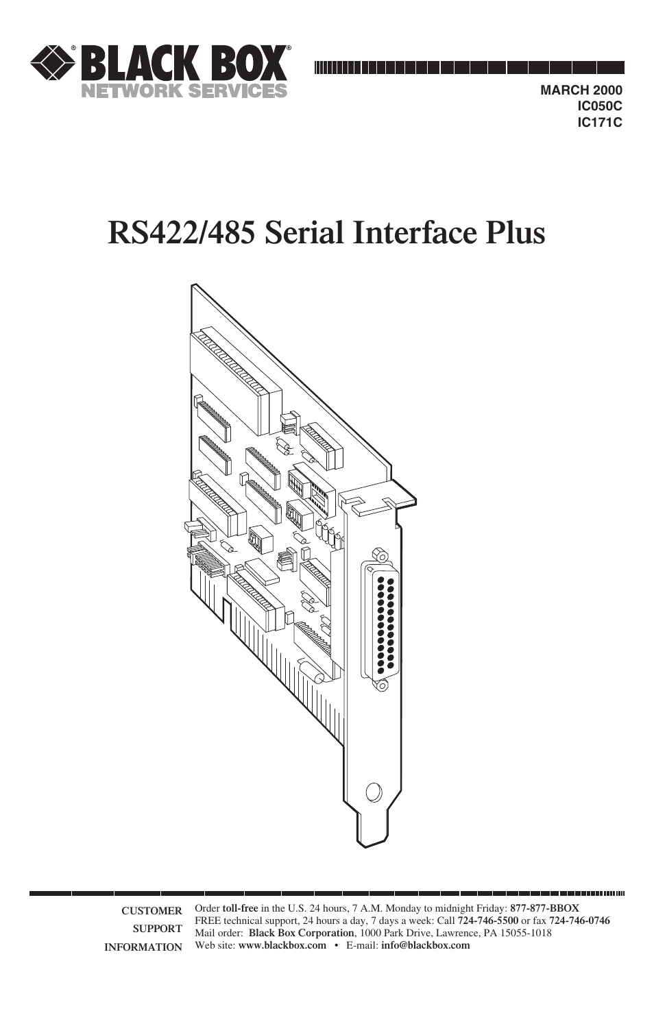 Black Box IC171C User Manual | 30 pages