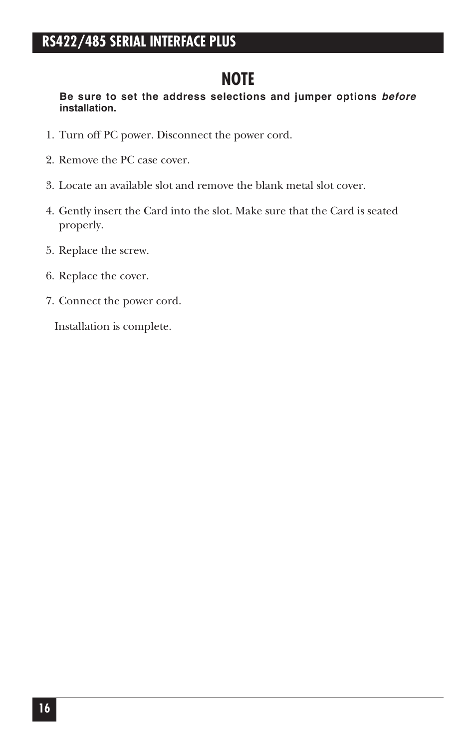 Black Box IC171C User Manual | Page 21 / 30