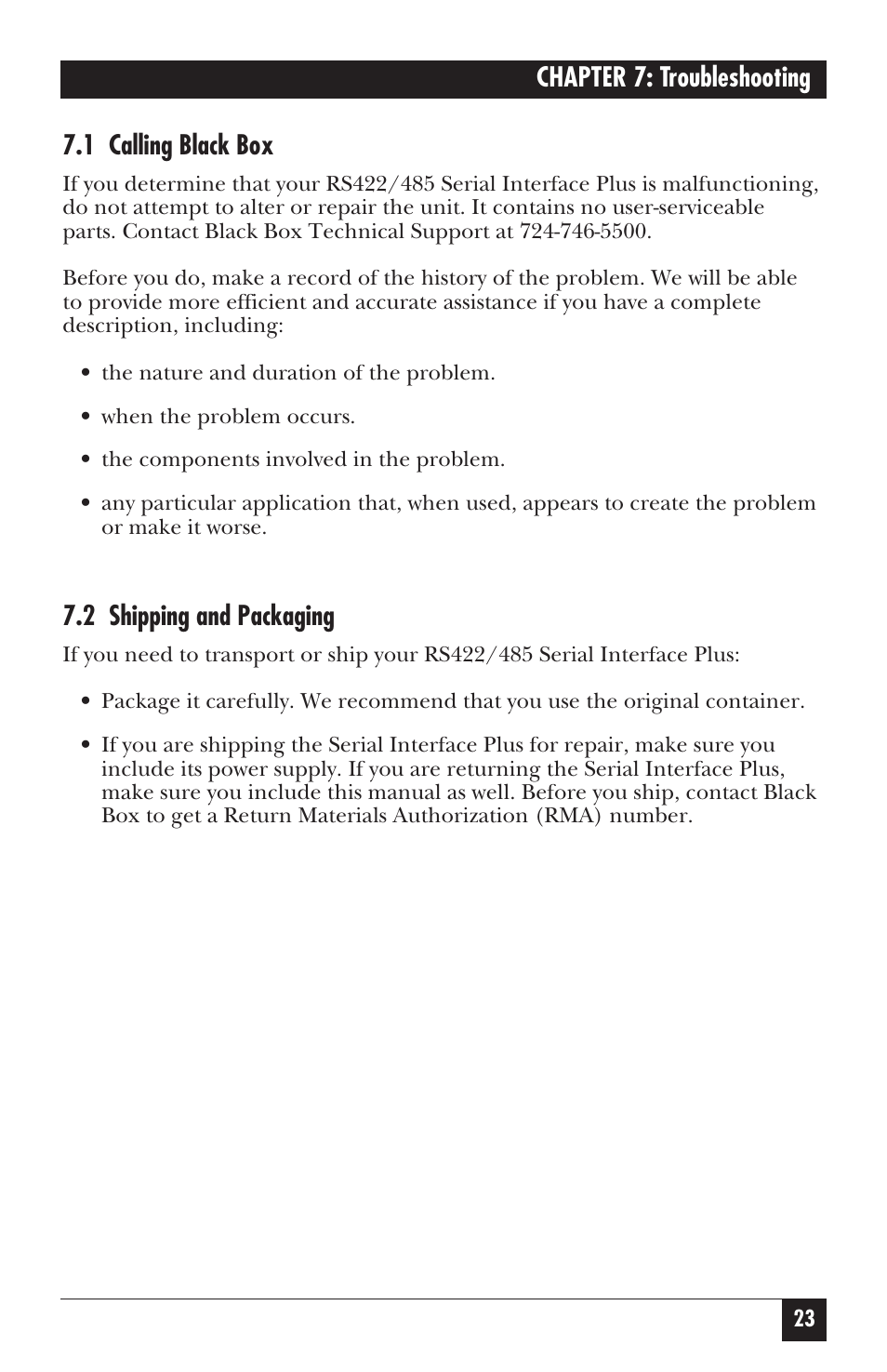 Black Box IC171C User Manual | Page 28 / 30