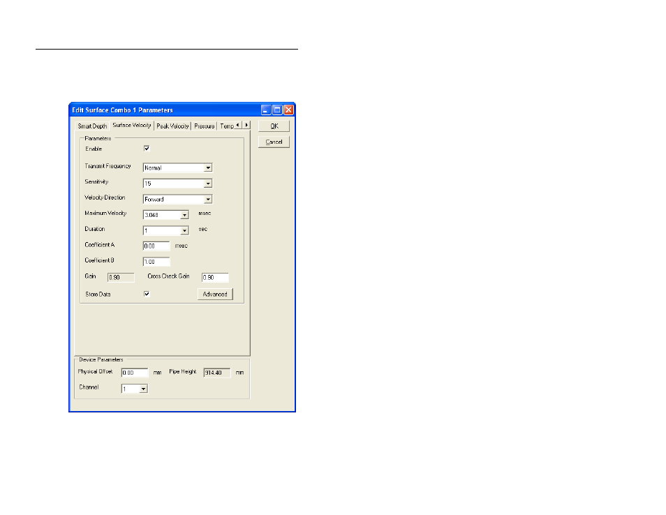 Surface velocity tab | ADS Environmental Services IETG FlowHawk QR 775012 A4 User Manual | Page 217 / 399