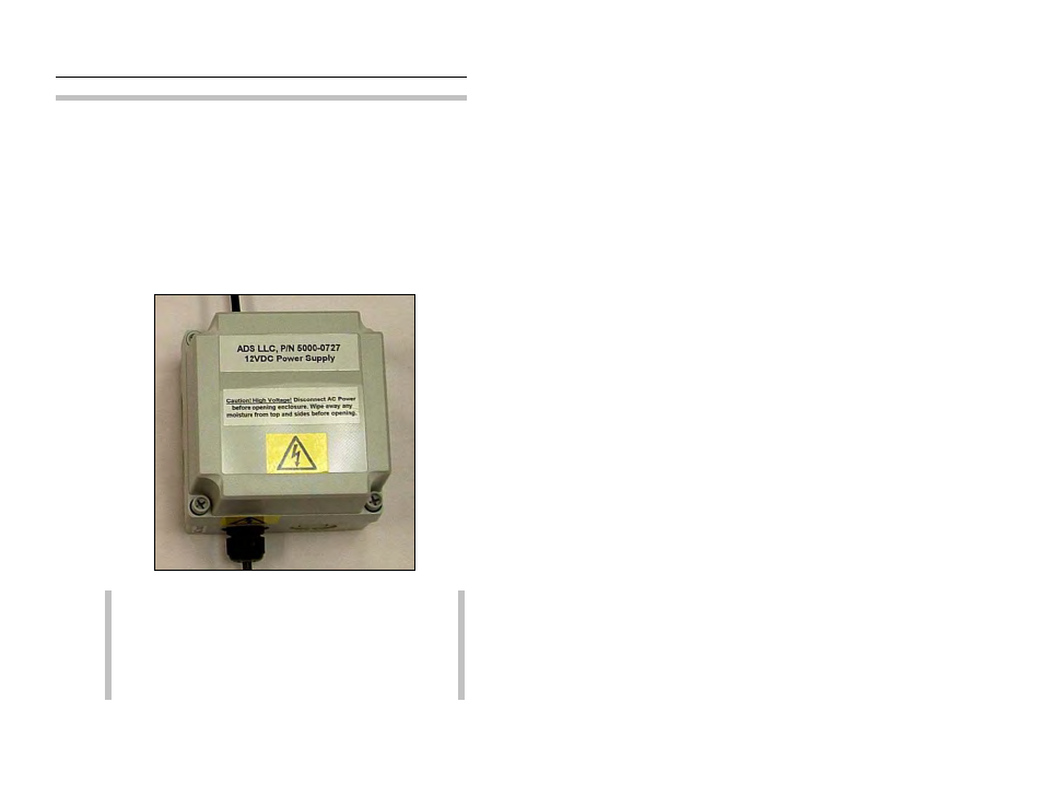 Installation of the ads power supply | ADS Environmental Services FlowShark QR 775002 A4 User Manual | Page 123 / 266