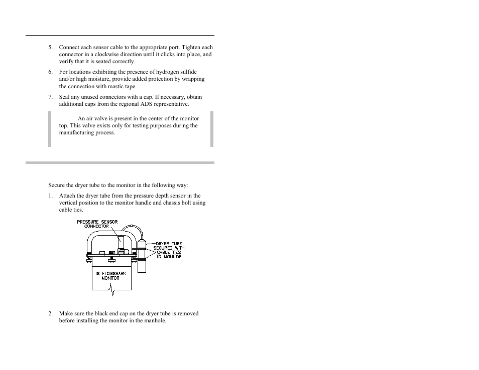 Securing the dryer tube to the monitor | ADS Environmental Services FlowShark QR 775003 A2 User Manual | Page 103 / 236