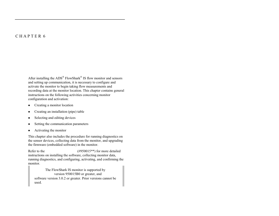C h a p t e r 6 configuration and activation, Configuration and activation | ADS Environmental Services FlowShark QR 775003 A2 User Manual | Page 130 / 236