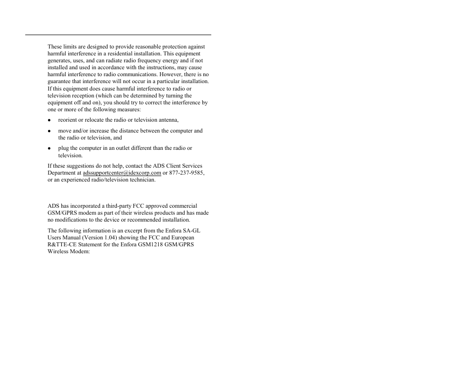 Gsm/gprs modem information | ADS Environmental Services FlowShark QR 775003 A2 User Manual | Page 16 / 236