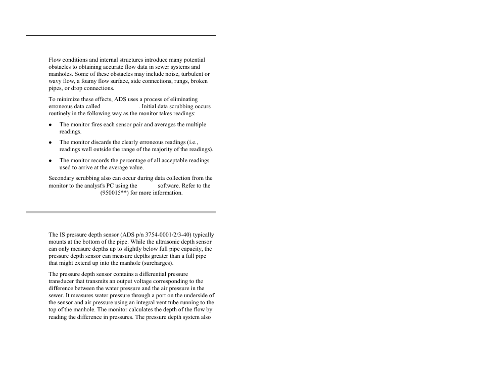 Data scrubbing, Is pressure depth sensor | ADS Environmental Services FlowShark QR 775003 A2 User Manual | Page 56 / 236