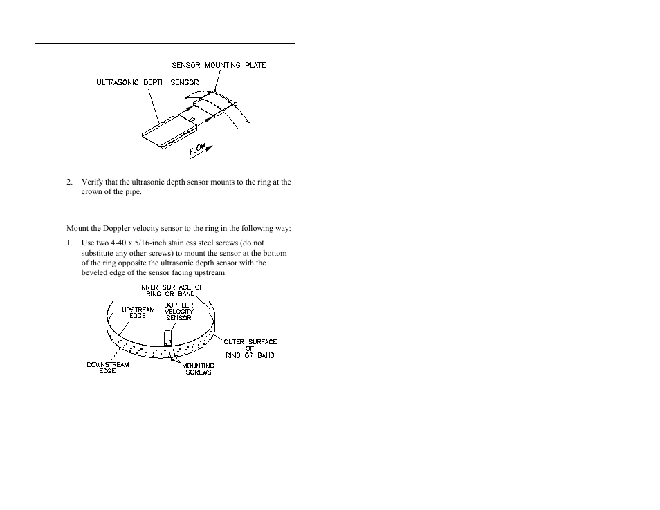 Mounting the doppler velocity sensor | ADS Environmental Services FlowShark QR 775003 A2 User Manual | Page 76 / 236