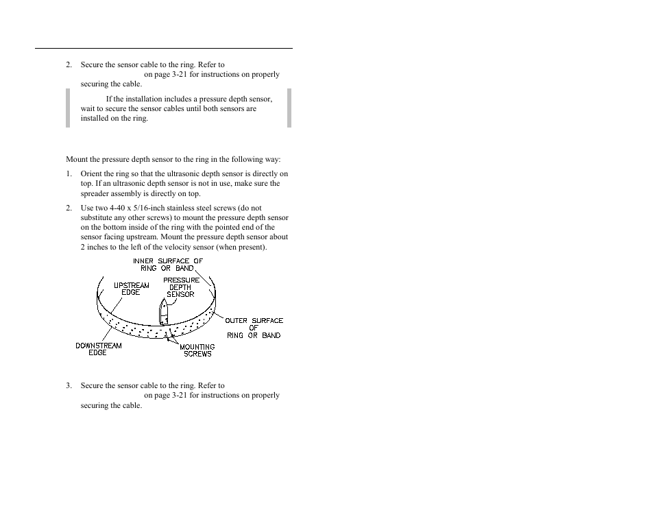 Mounting the pressure depth sensor | ADS Environmental Services FlowShark QR 775003 A2 User Manual | Page 77 / 236