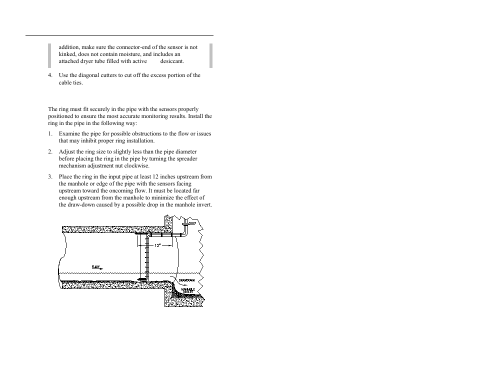 Installing the ring in the pipe | ADS Environmental Services FlowShark QR 775003 A2 User Manual | Page 79 / 236