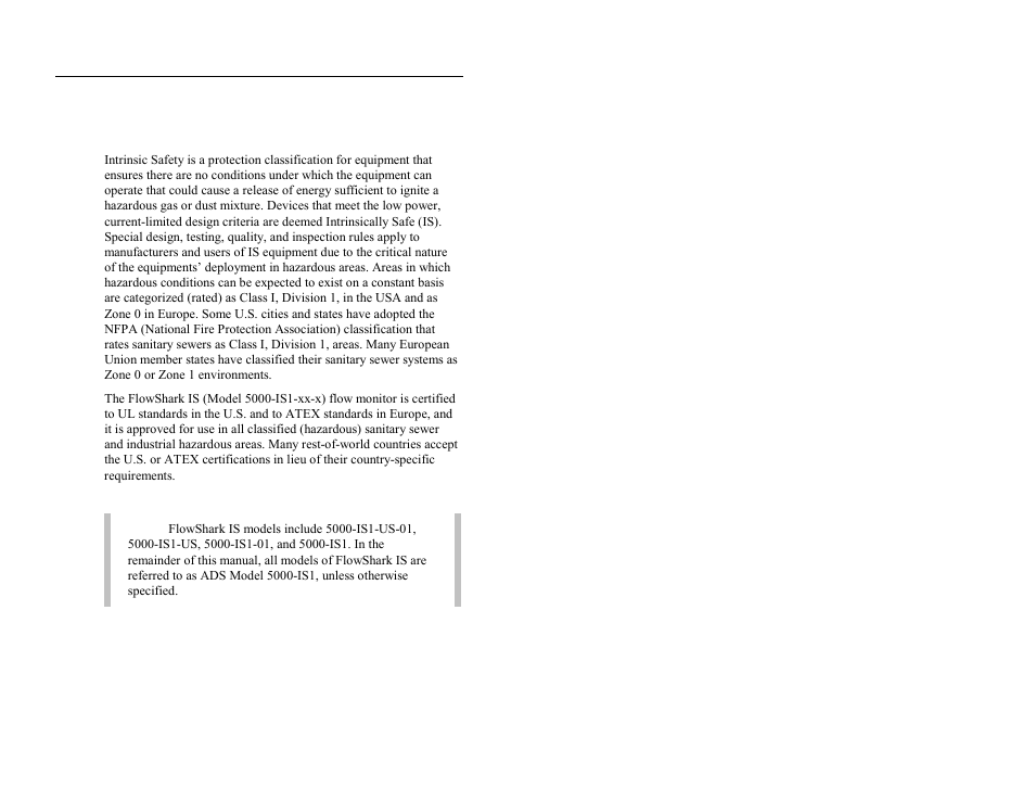 Intrinsic safety | ADS Environmental Services FlowShark QR 775003 A2 User Manual | Page 8 / 236