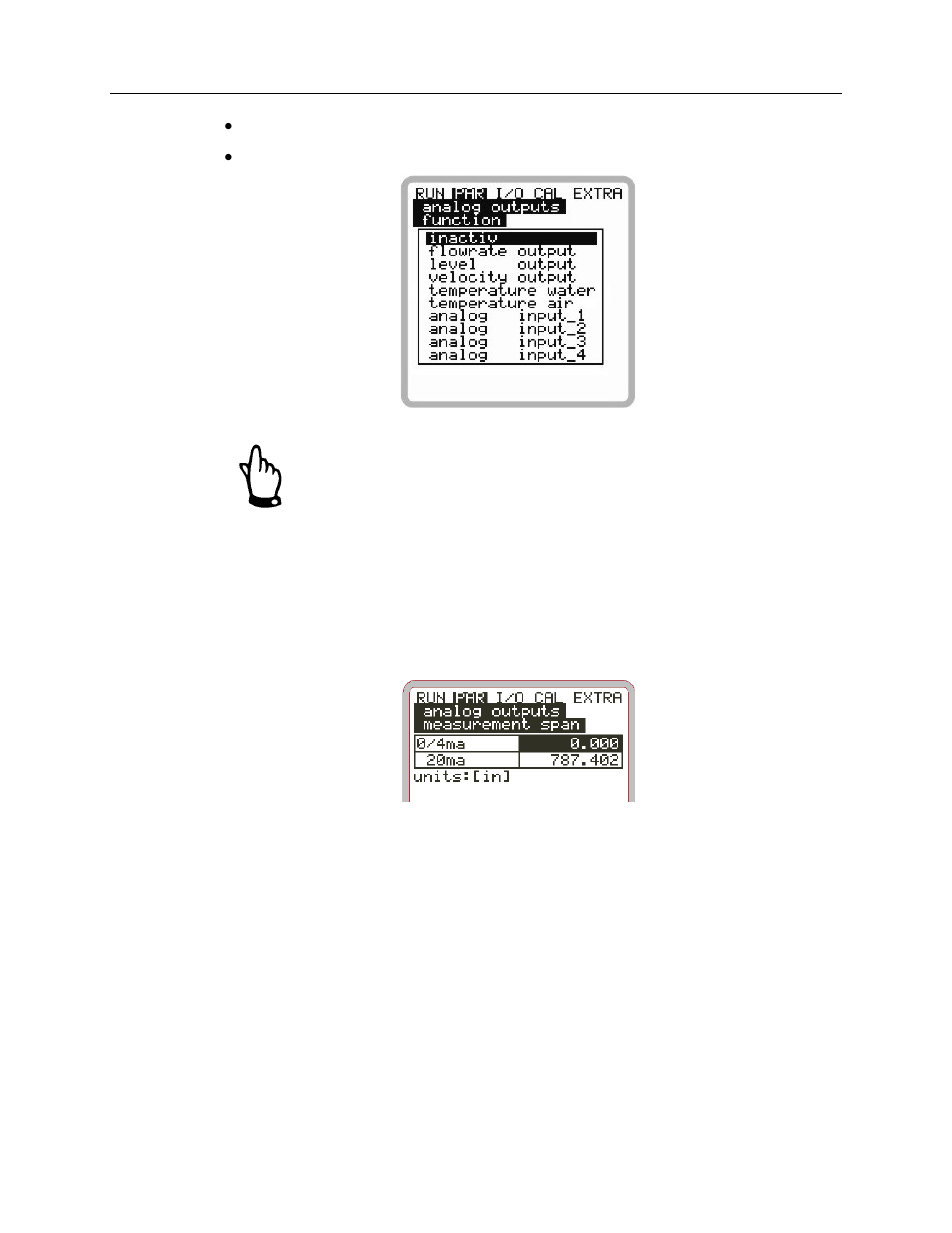Output span, Measurement span or range | ADS Environmental Services FlowShark Pulse QR 775004 A1 User Manual | Page 124 / 186