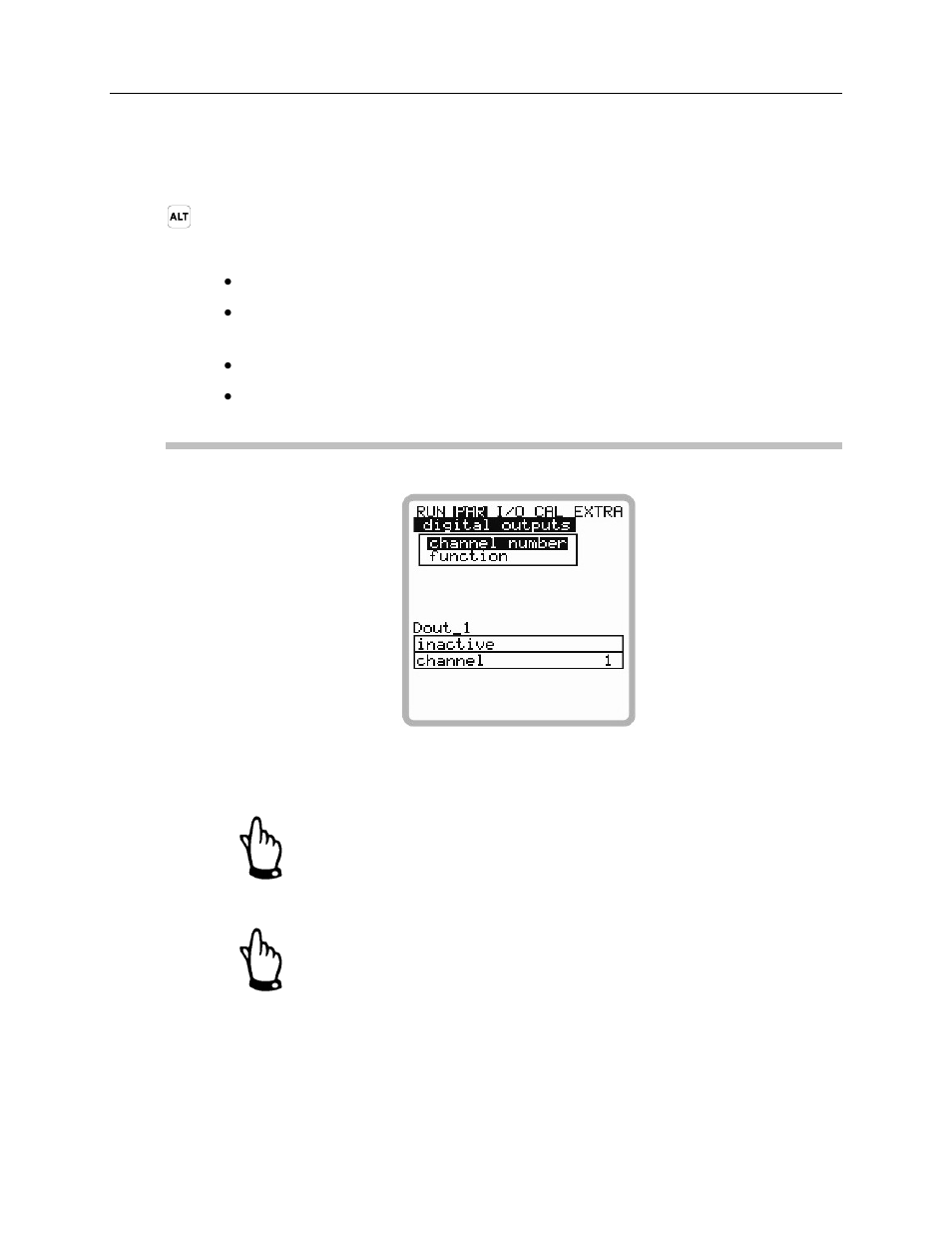 Error mode, Parameter menu: digital outputs, Channel number | ADS Environmental Services FlowShark Pulse QR 775004 A1 User Manual | Page 125 / 186
