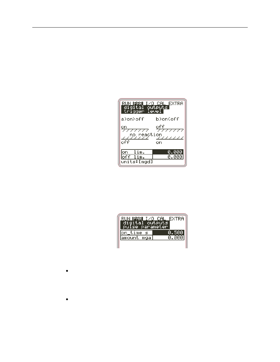 Logic, Trigger levels, Impulse parameter | ADS Environmental Services FlowShark Pulse QR 775004 A1 User Manual | Page 127 / 186