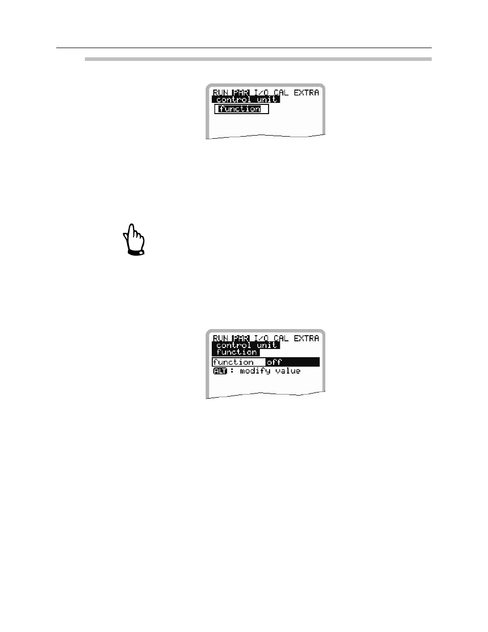 Parameter menu: flow controller, Function, Setpoint | ADS Environmental Services FlowShark Pulse QR 775004 A1 User Manual | Page 128 / 186