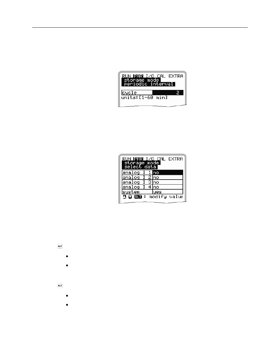 Periodic interval, Select data, Analog i1 to i4 | System | ADS Environmental Services FlowShark Pulse QR 775004 A1 User Manual | Page 141 / 186