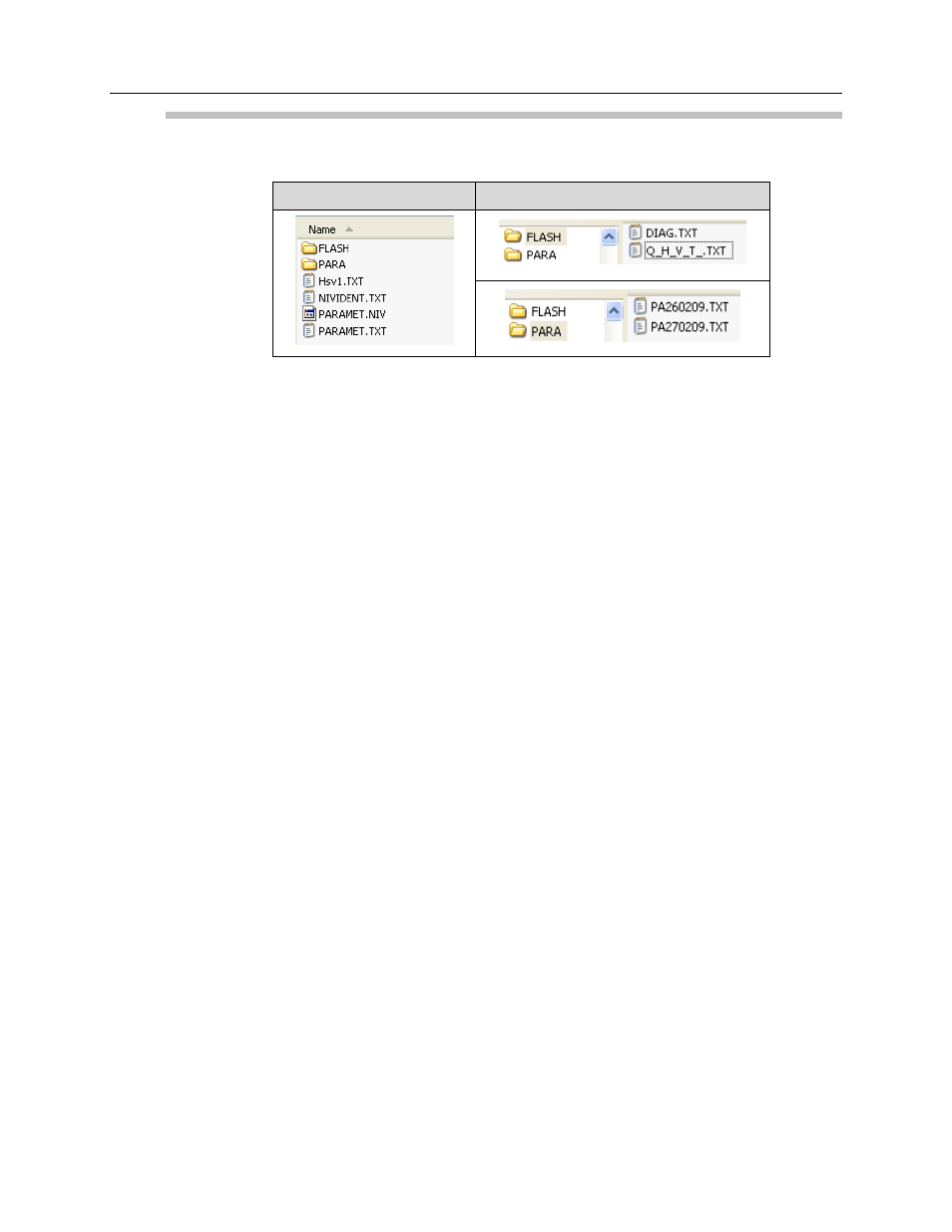 Data structure on the memory card, Flash, Para | Name of measurement place.txt, Nivident.txt | ADS Environmental Services FlowShark Pulse QR 775004 A1 User Manual | Page 143 / 186