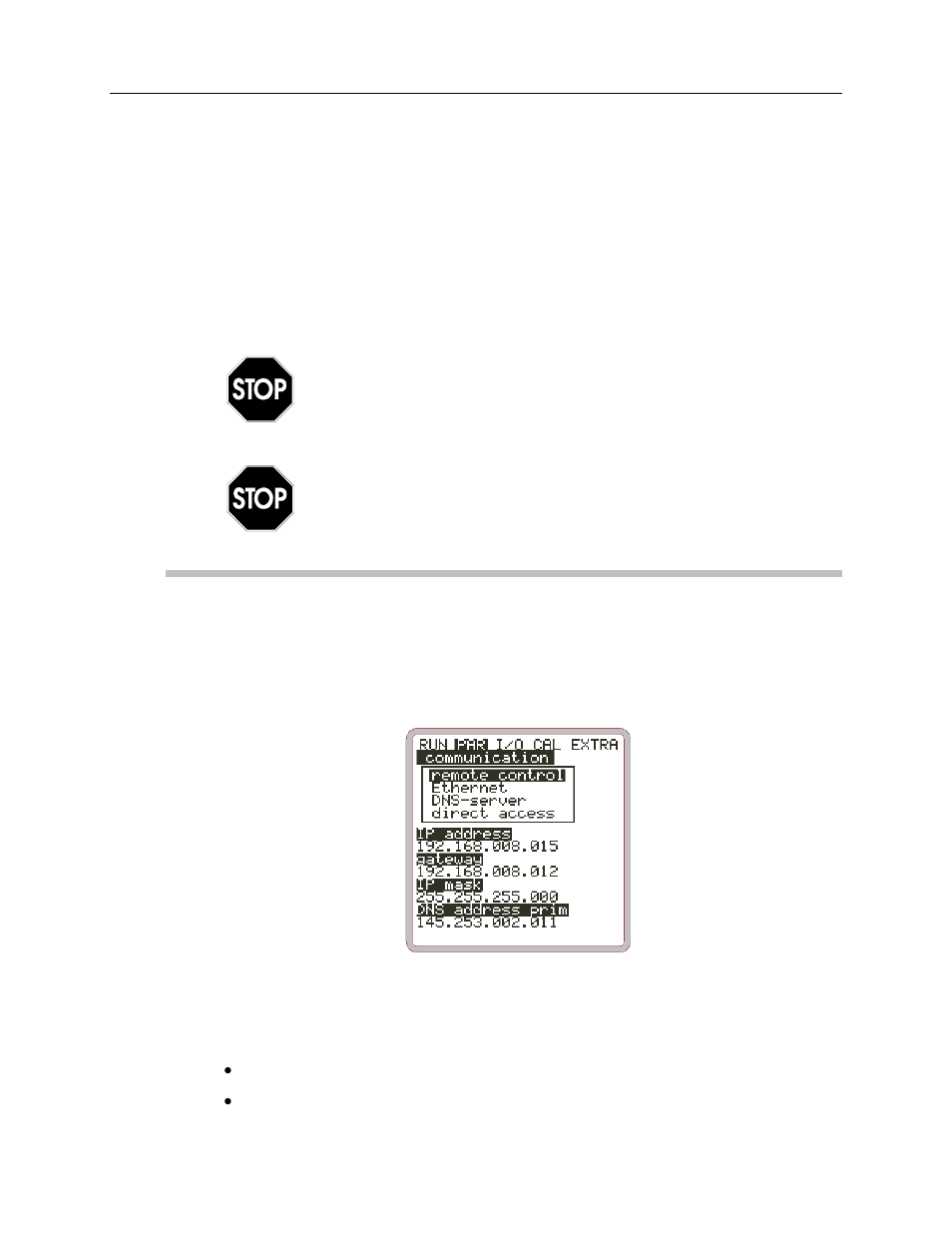 Paramet.niv, paramet.txt, Parameter menu: communication, Remote control | ADS Environmental Services FlowShark Pulse QR 775004 A1 User Manual | Page 144 / 186