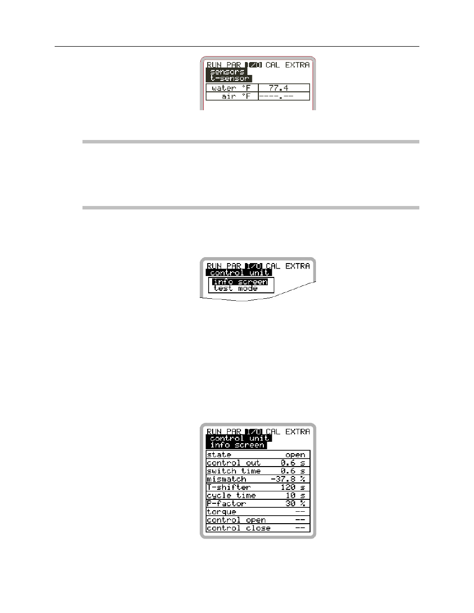 I/o menu: interfaces, I/o menu: controller, Info | ADS Environmental Services FlowShark Pulse QR 775004 A1 User Manual | Page 153 / 186