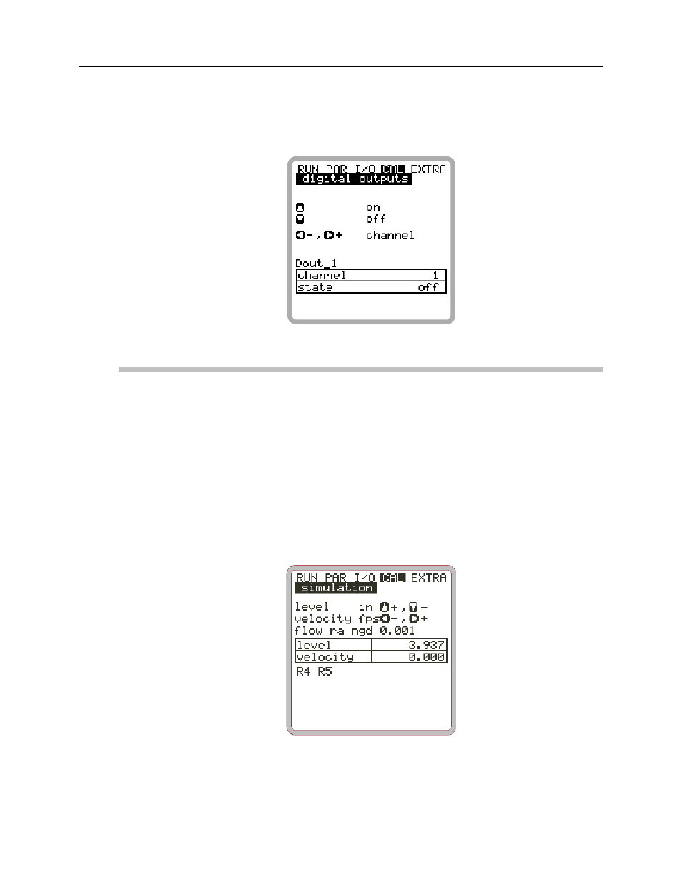 Cal menu: simulation | ADS Environmental Services FlowShark Pulse QR 775004 A1 User Manual | Page 163 / 186