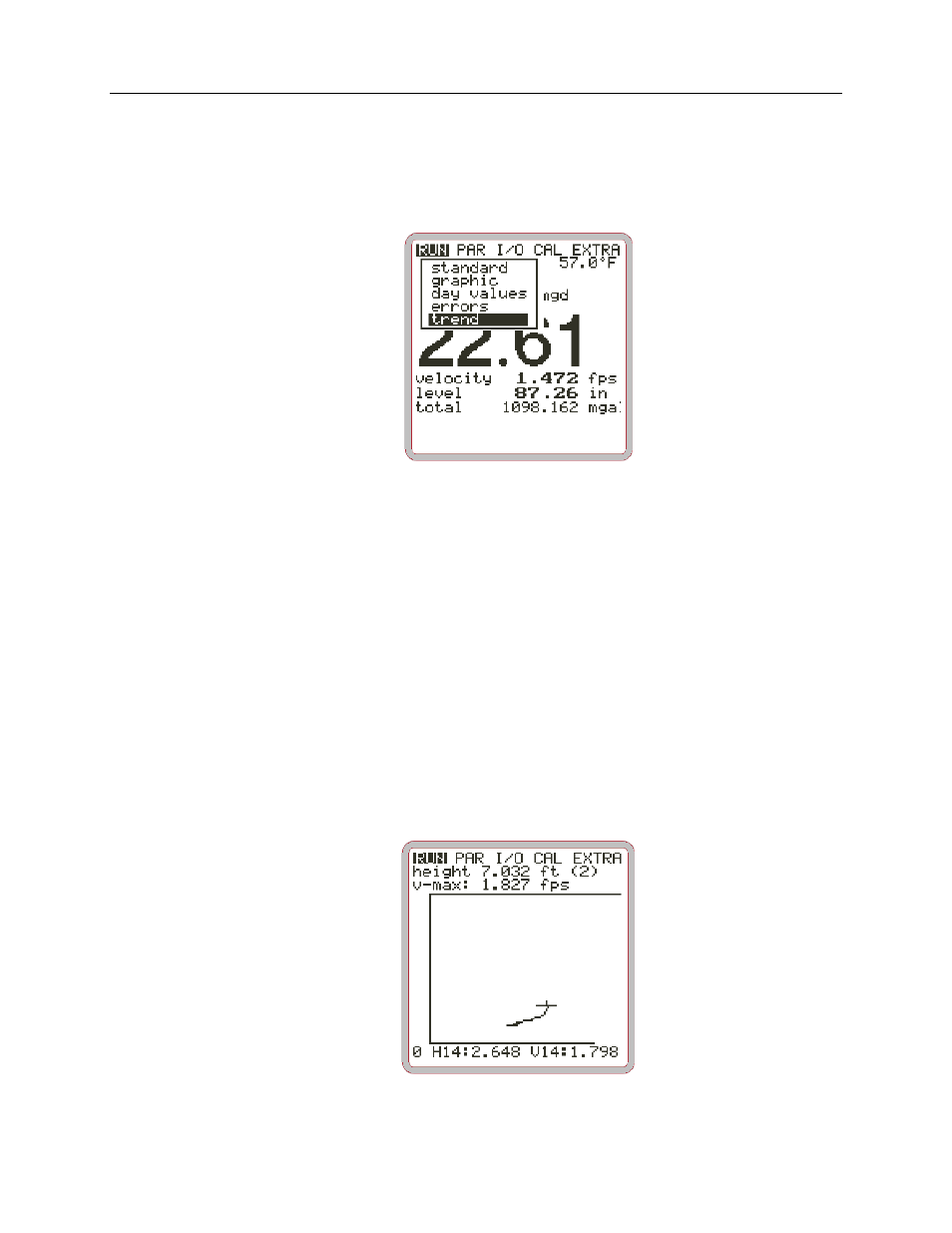 Operation mode (run), Standard, Graphic | ADS Environmental Services FlowShark Pulse QR 775004 A1 User Manual | Page 95 / 186
