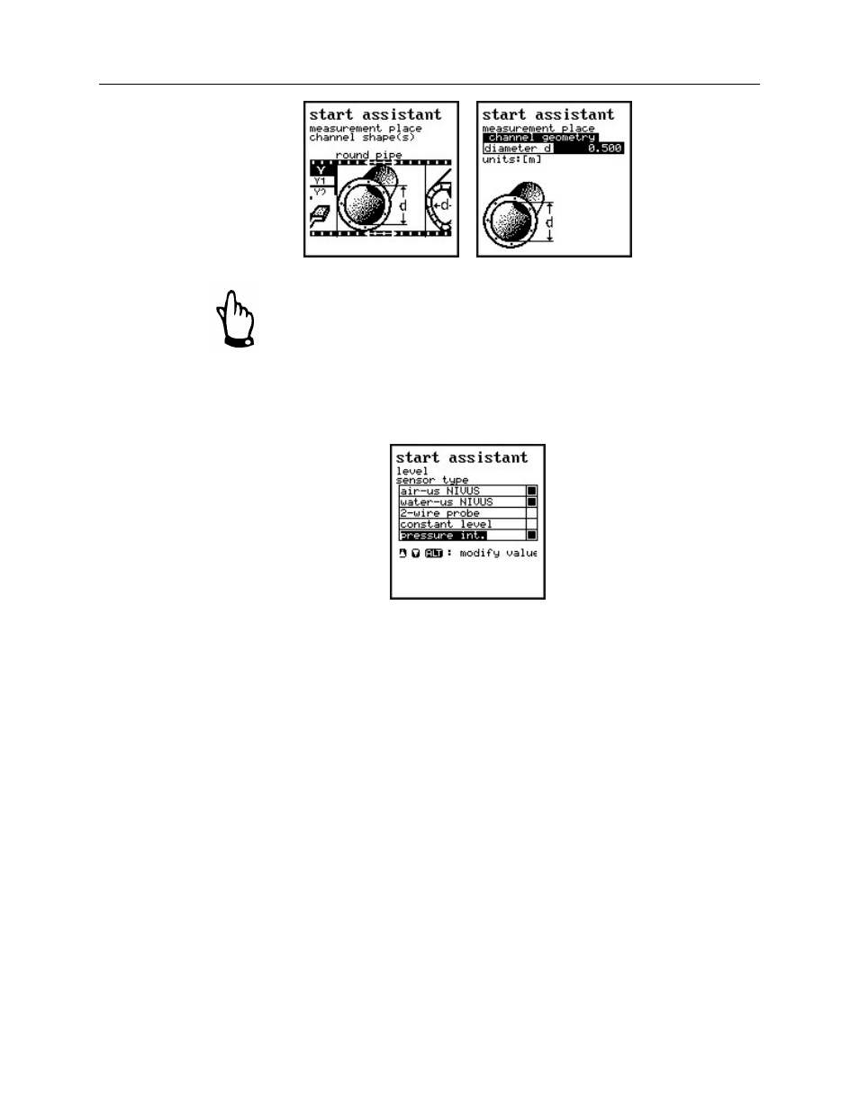 Sensor type, Select layers | ADS Environmental Services Portable FlowShark Pulse QR 775006 A2 User Manual | Page 105 / 209