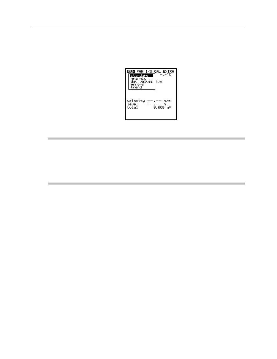 Operation mode (run), Run: standard, Run: graphic | ADS Environmental Services Portable FlowShark Pulse QR 775006 A2 User Manual | Page 108 / 209