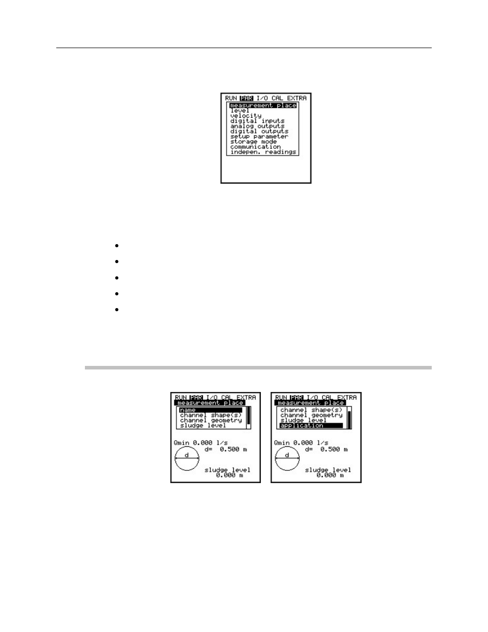 Parameter menu (par), Par: measurement place | ADS Environmental Services Portable FlowShark Pulse QR 775006 A2 User Manual | Page 115 / 209