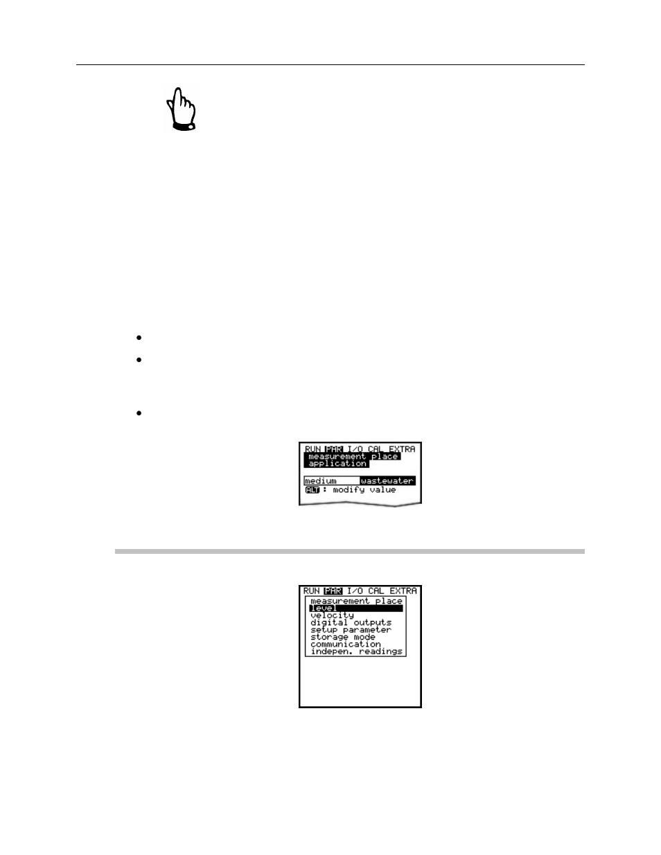 Sludge level, Application, Par: level | ADS Environmental Services Portable FlowShark Pulse QR 775006 A2 User Manual | Page 121 / 209