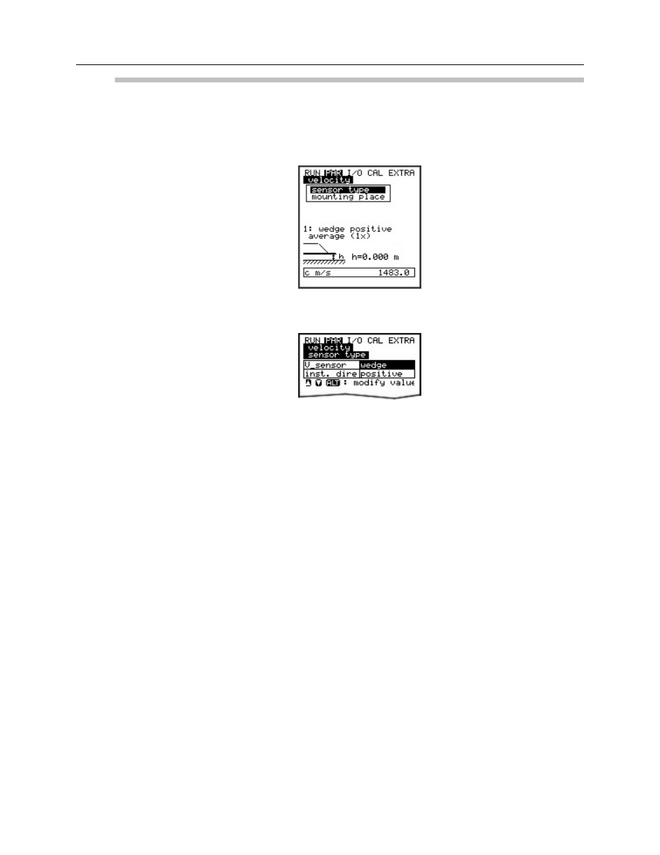 Par: velocity, Sensor type, Mounting place | ADS Environmental Services Portable FlowShark Pulse QR 775006 A2 User Manual | Page 130 / 209