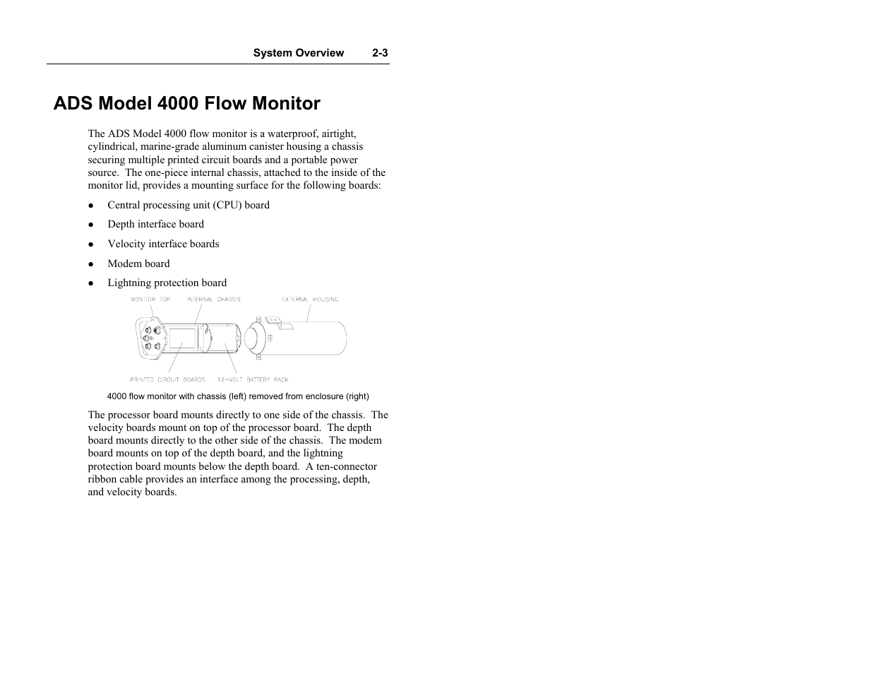Ads model 4000 flow monitor | ADS Environmental Services Model 4000 530017 A0 User Manual | Page 15 / 125