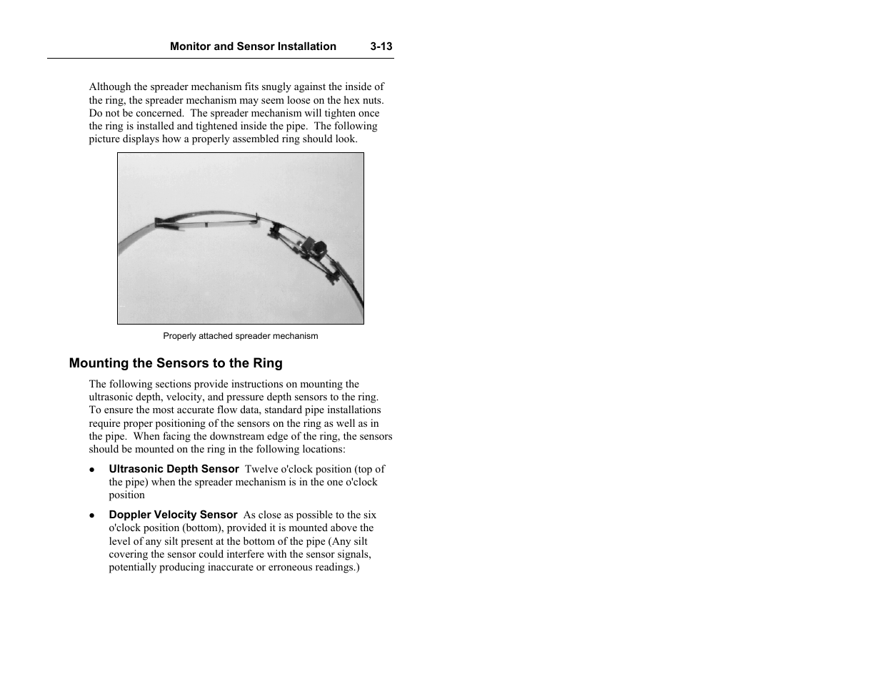 Mounting the sensors to the ring | ADS Environmental Services Model 4000 530017 A0 User Manual | Page 36 / 125