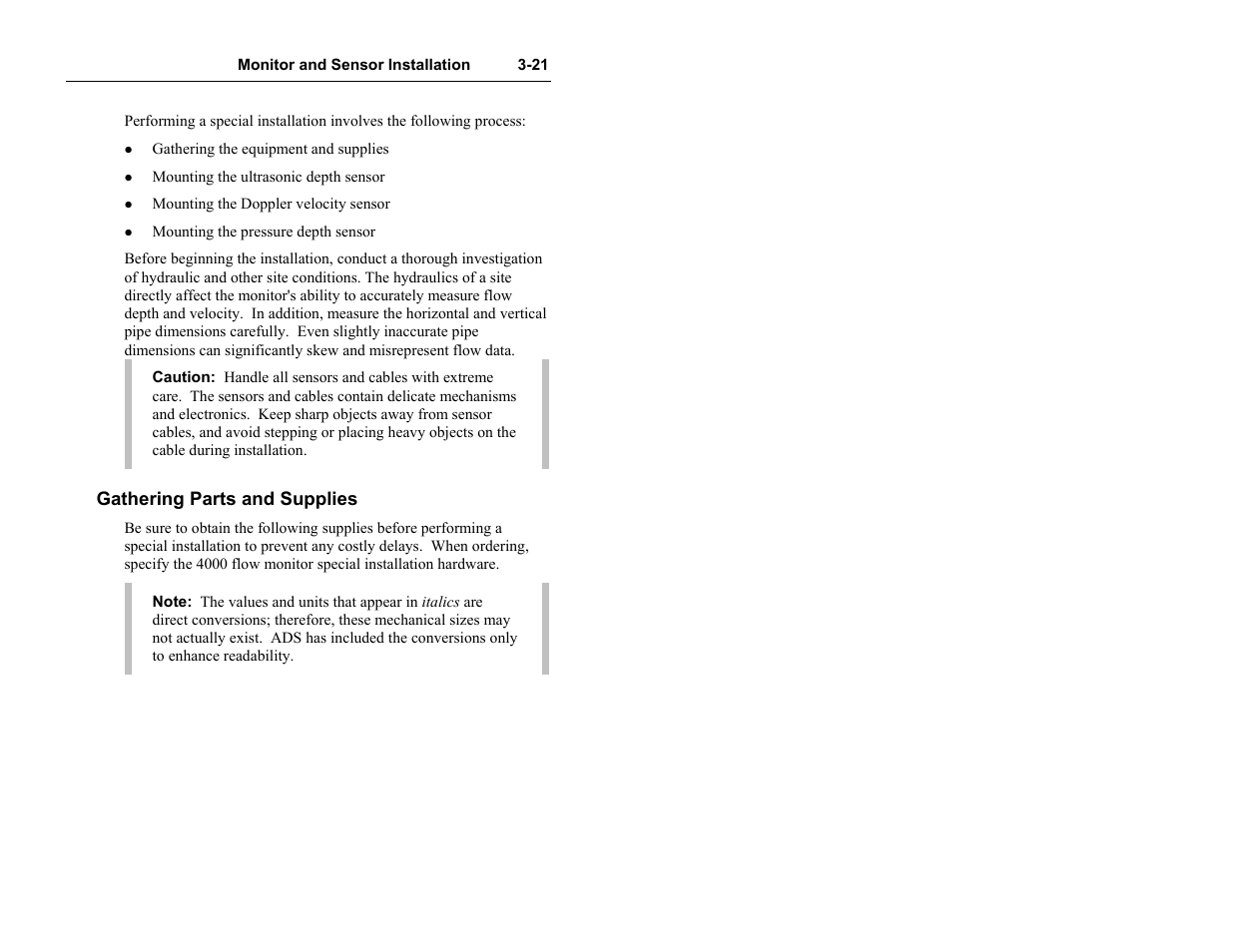 Gathering parts and supplies | ADS Environmental Services Model 4000 530017 A0 User Manual | Page 44 / 125