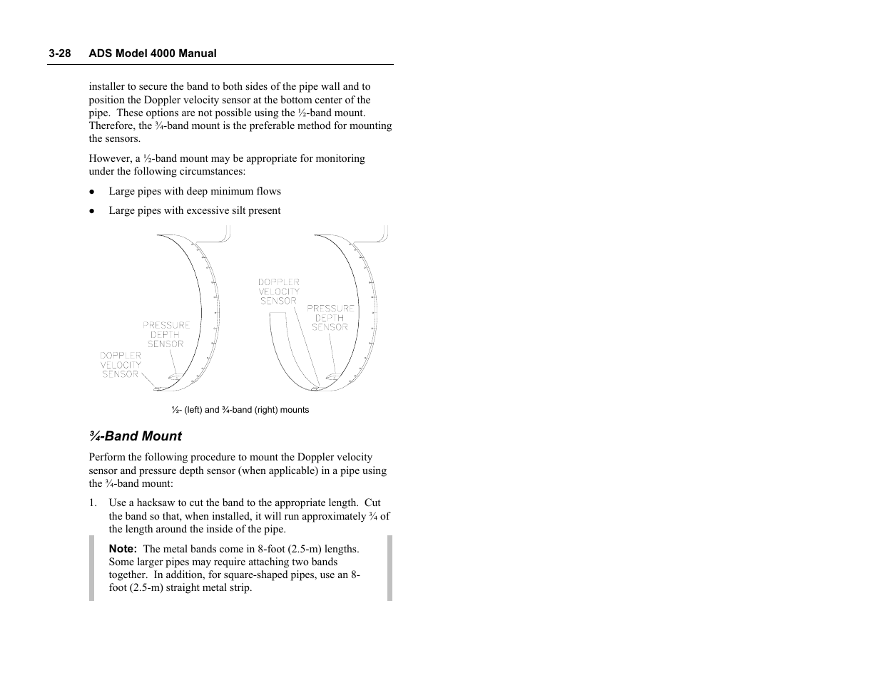 Band mount | ADS Environmental Services Model 4000 530017 A0 User Manual | Page 51 / 125
