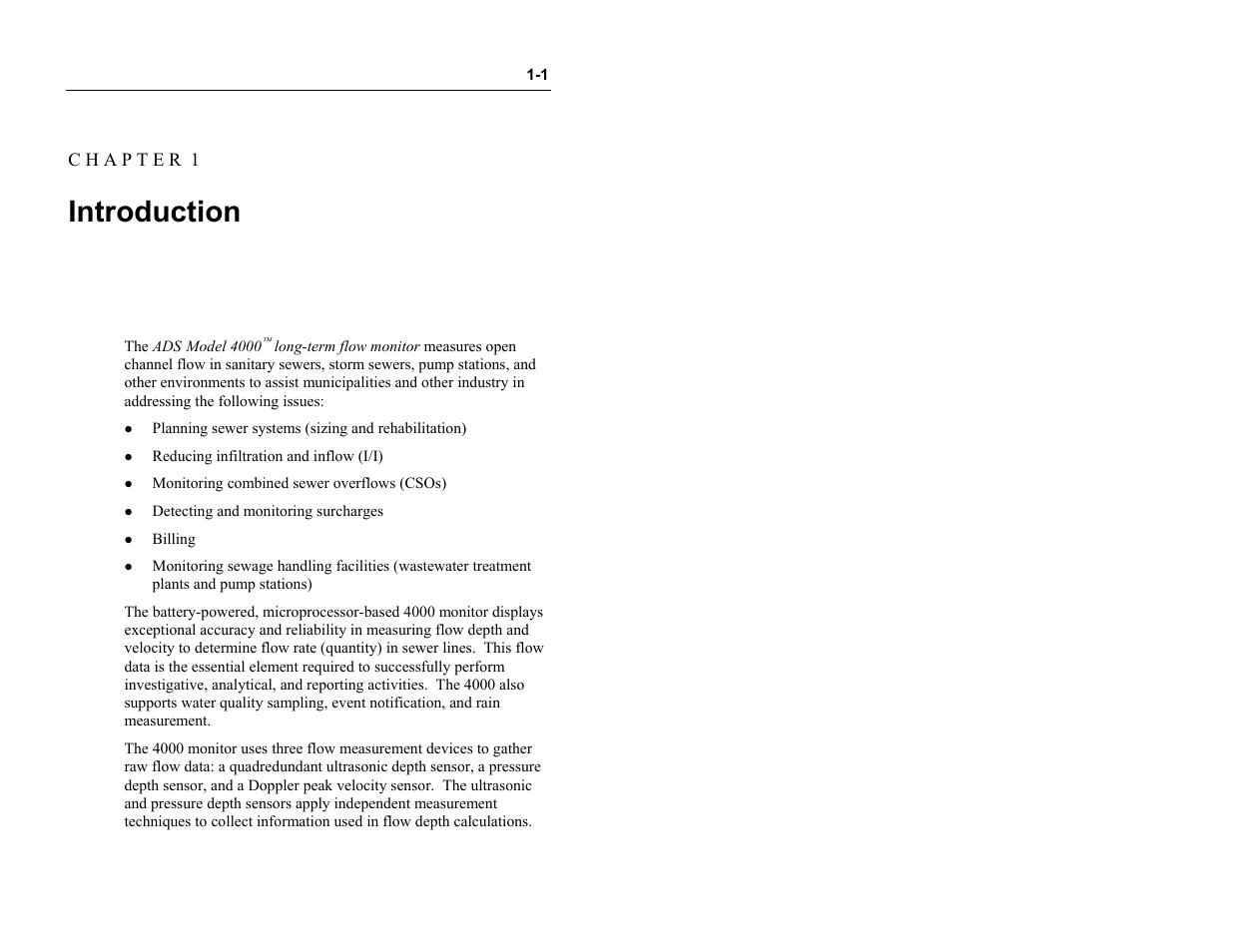 Introduction | ADS Environmental Services Model 4000 530017 A0 User Manual | Page 6 / 125