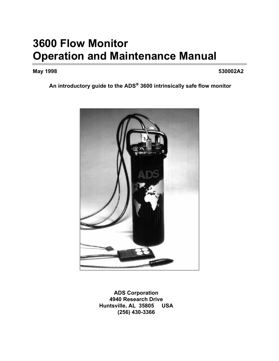 ADS Environmental Services Model 3600 530002 A2 User Manual | 133 pages