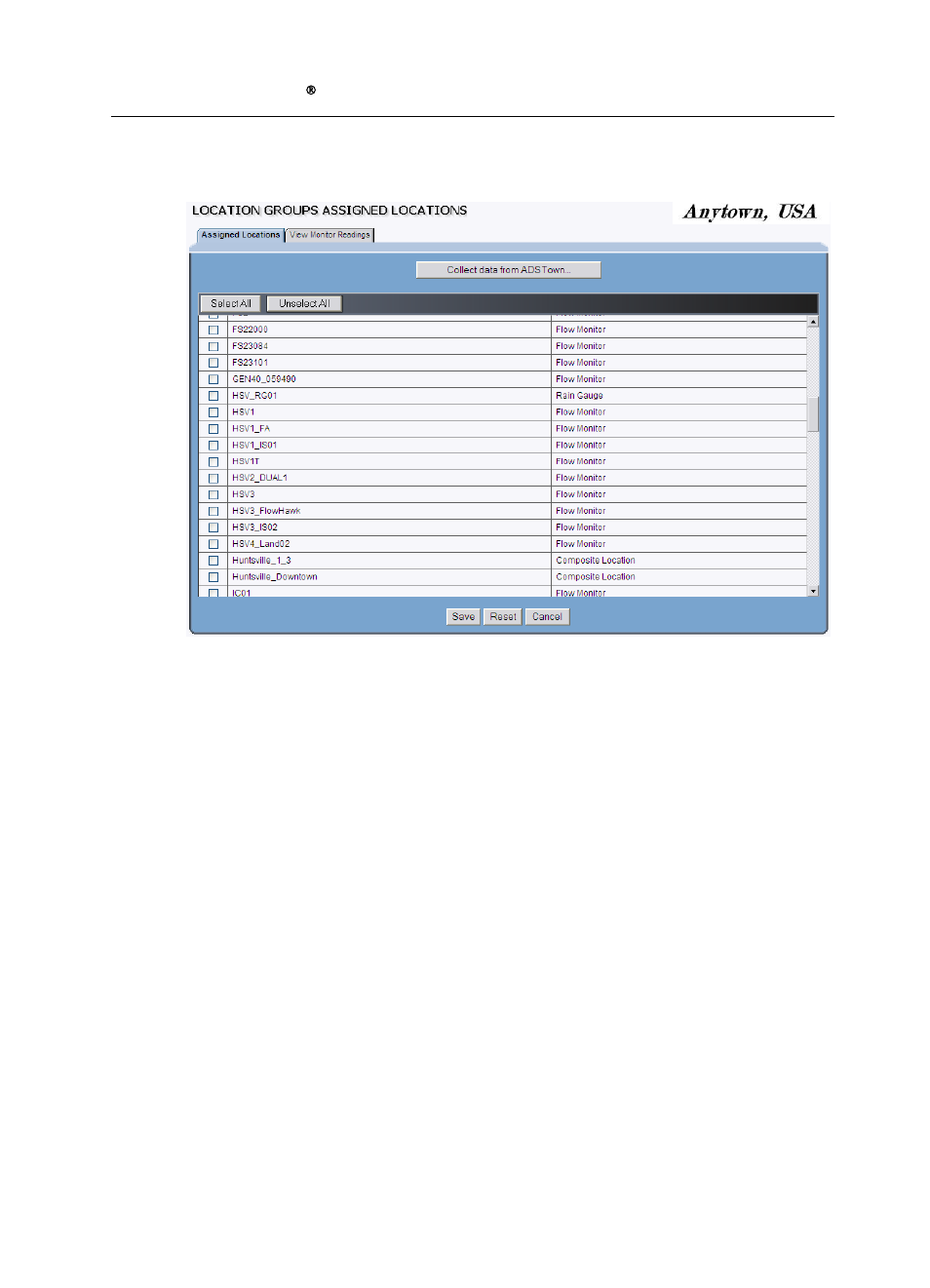 Deleting a location group | ADS Environmental Services IntelliServe 2.8.1 950026A7 User Manual | Page 191 / 290