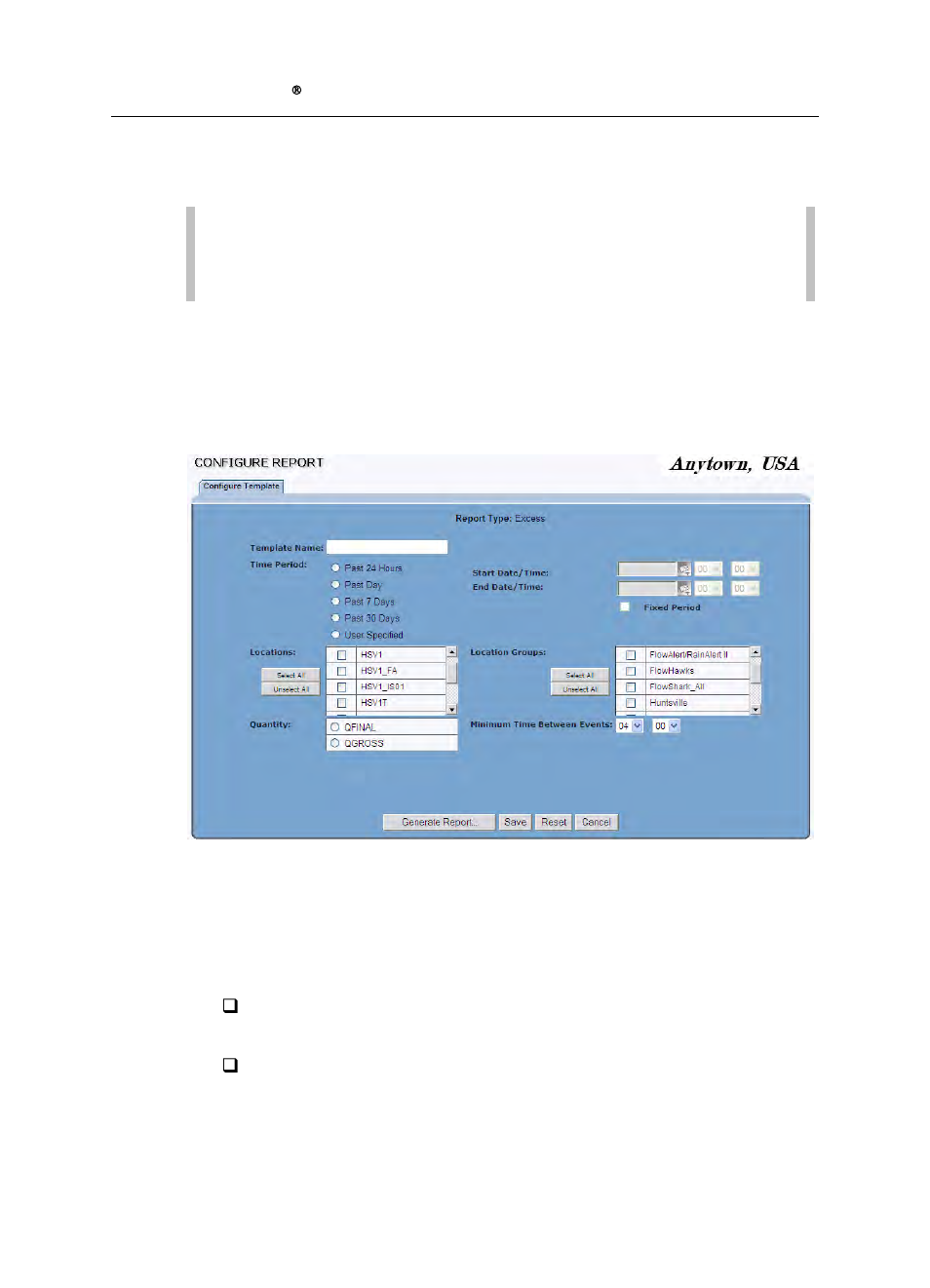 Excess report template | ADS Environmental Services IntelliServe 2.8.1 950026A7 User Manual | Page 248 / 290