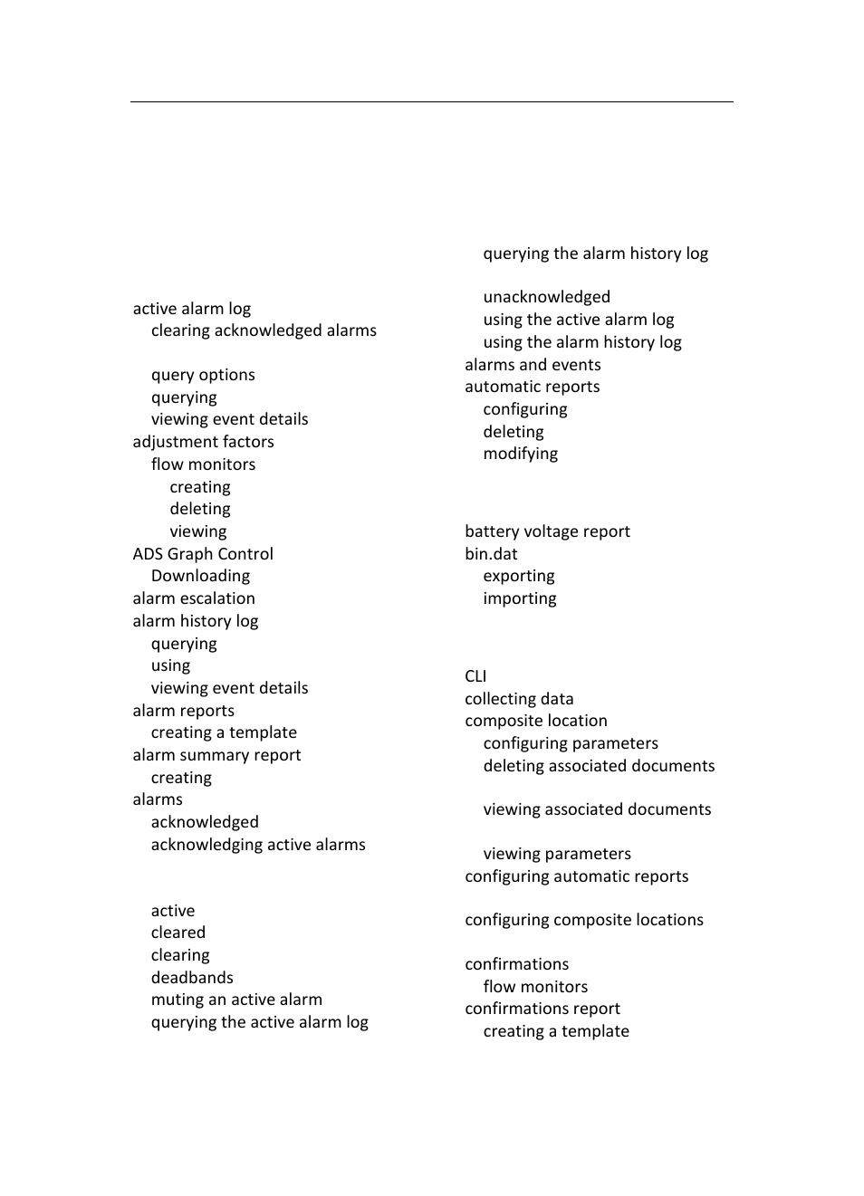 Index | ADS Environmental Services IntelliServe 2.8.1 950026A7 User Manual | Page 285 / 290