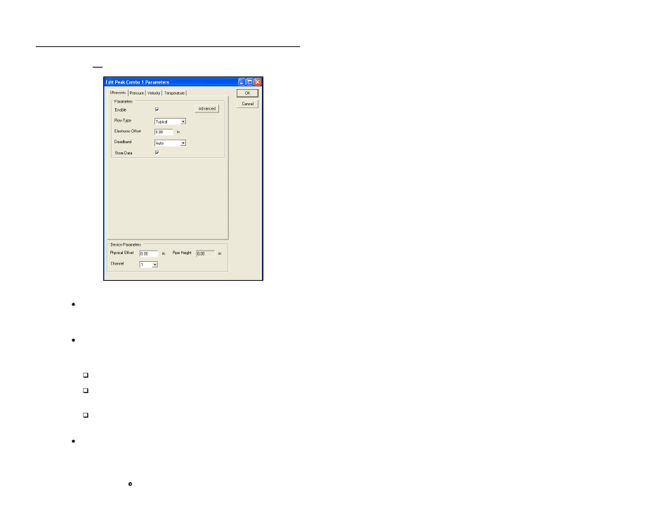 Ultrasonic tab | ADS Environmental Services Profile Software 950015B6 User Manual | Page 106 / 641