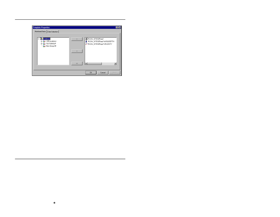 Adding a database object to a view, Removing a database object from a view, Removing all database objects from a view | Changing the time span, Changing the time span -128 | ADS Environmental Services Profile Software 950015B6 User Manual | Page 168 / 641