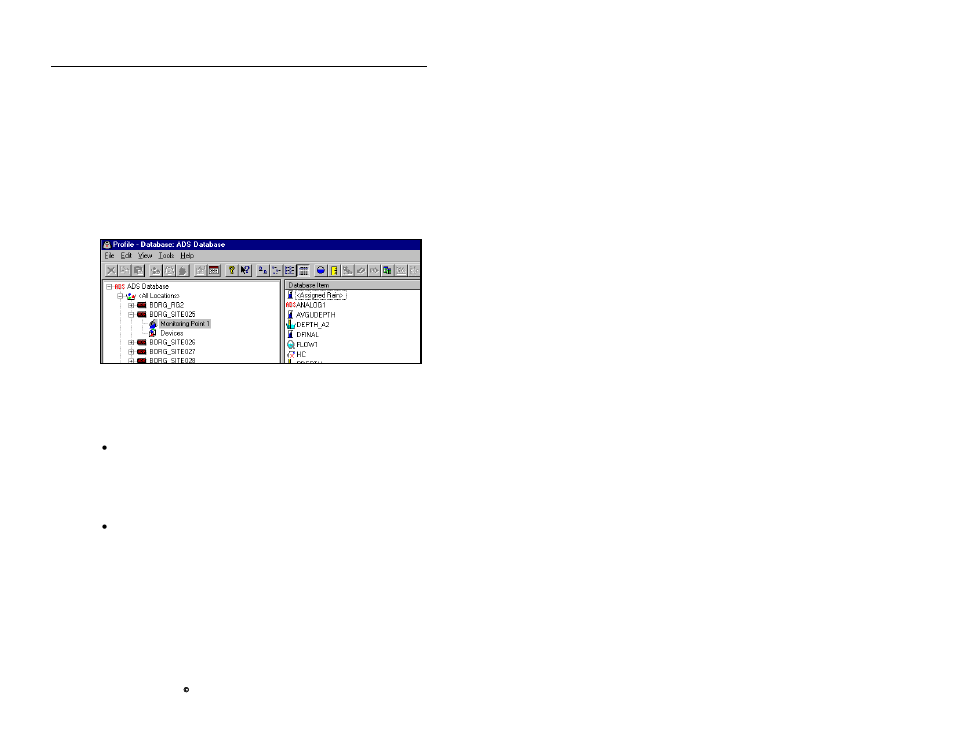 Understanding the profile database organization, Understanding the profile database organization -3 | ADS Environmental Services Profile Software 950015B6 User Manual | Page 43 / 641
