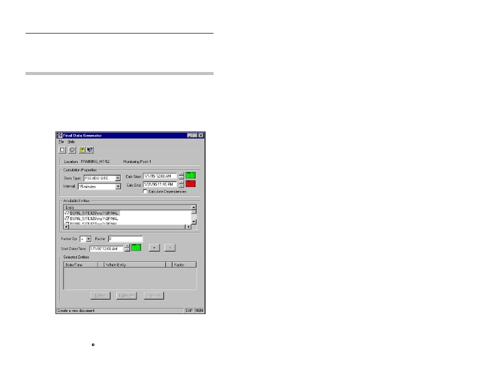 Selecting the pseudo site data type | ADS Environmental Services Profile Software 950015B6 User Manual | Page 505 / 641