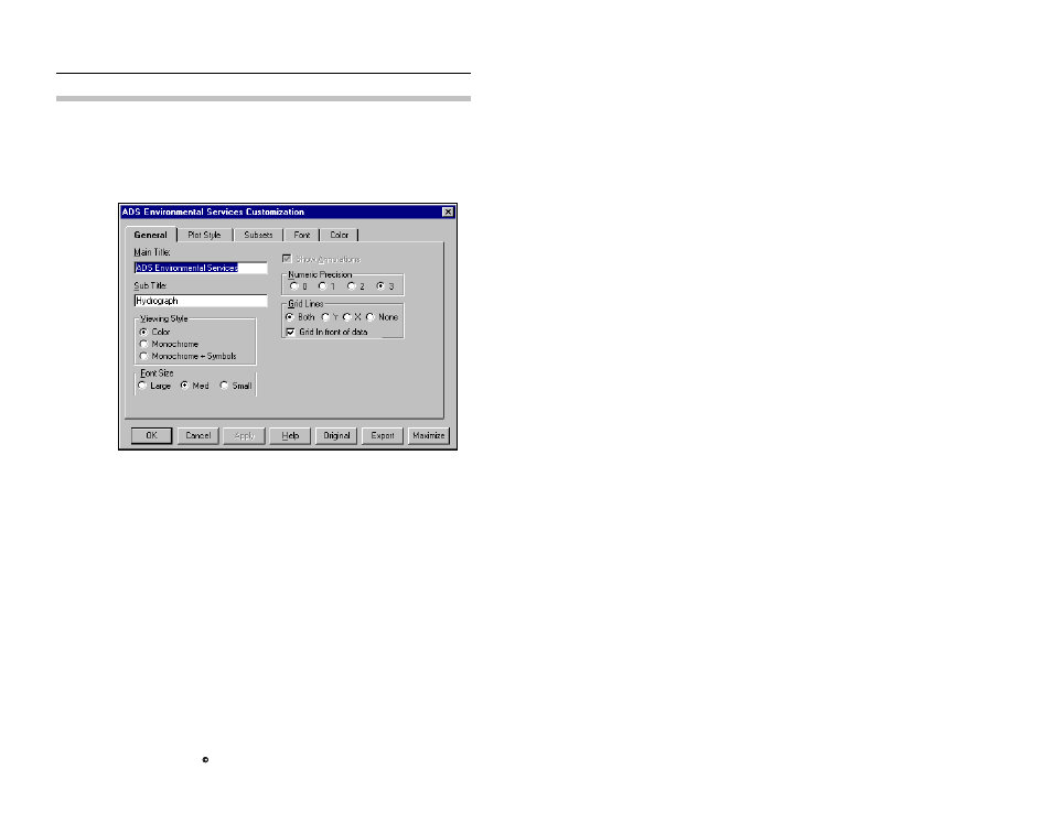 Customizing the graph | ADS Environmental Services Profile Software 950015B6 User Manual | Page 540 / 641