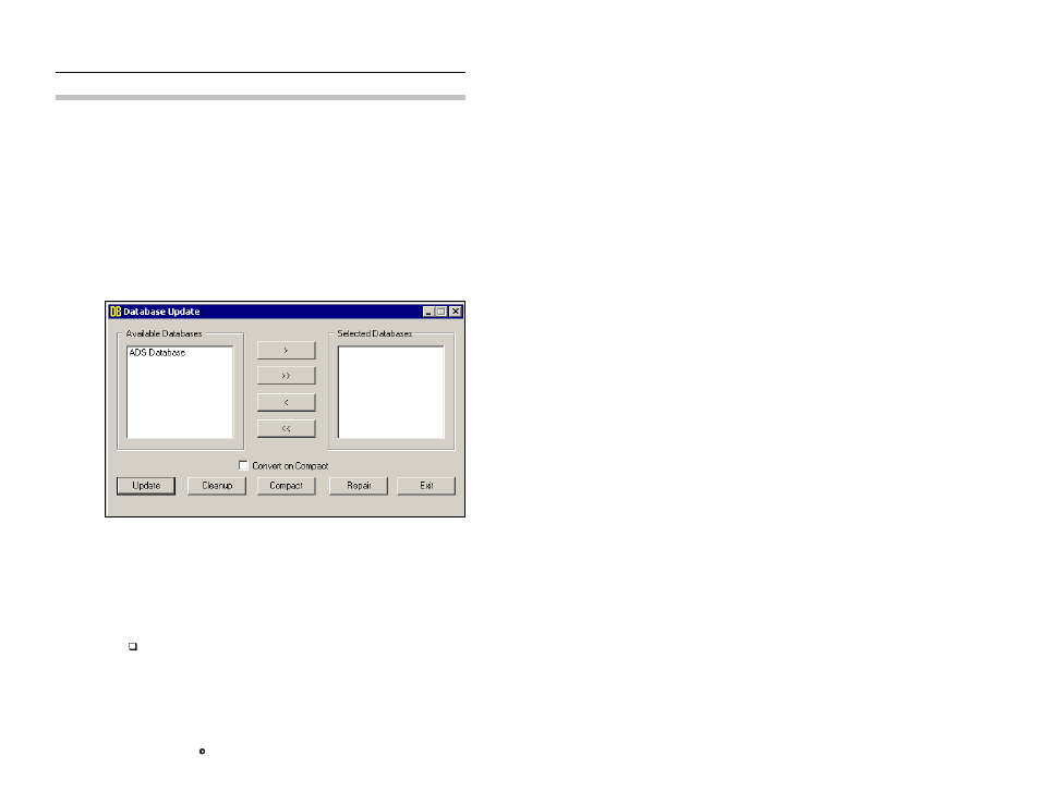 Compacting a database, Compacting a database -16 | ADS Environmental Services Profile Software 950015B6 User Manual | Page 56 / 641